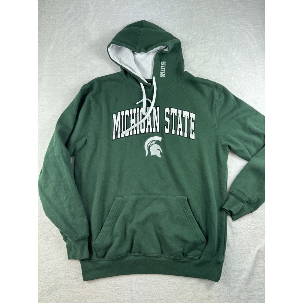 Michigan State Spartans Hoodie Men's Medium Green Pullover Sweatshirt Stadium